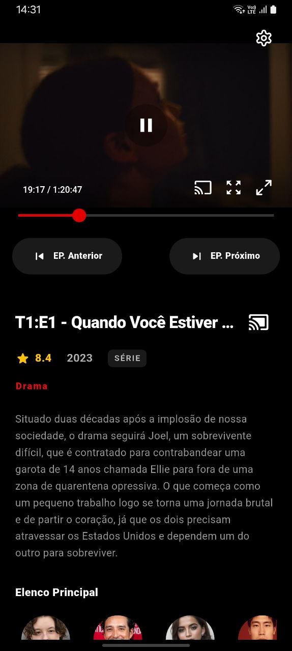 Tela de reprodução da DendiHome
